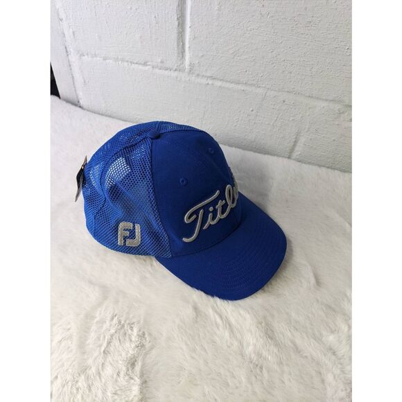 Titleist‎ PRO V1 Footjoy FJ Hat Adjustable back Blue Gray NWT - Picture 1 of 8